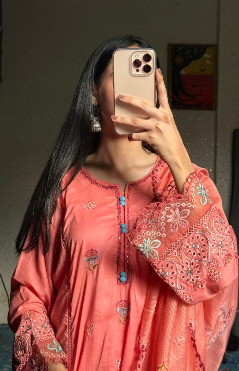 Golden Hour Embroidered Lawn Suit - Image 8