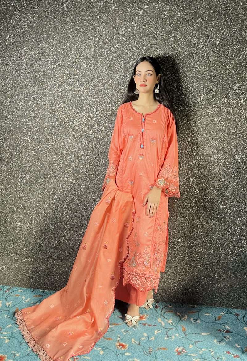 Golden Hour Embroidered Lawn Suit - Image 6