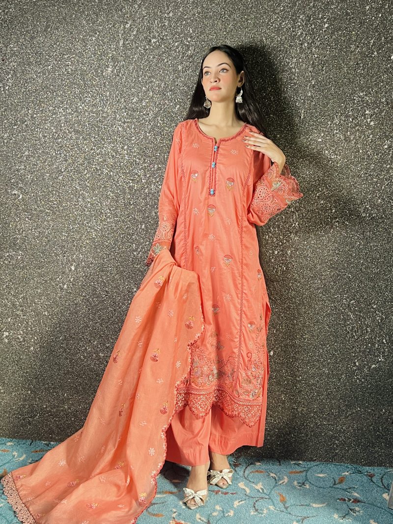 Golden Hour Embroidered Lawn Suit - Image 7